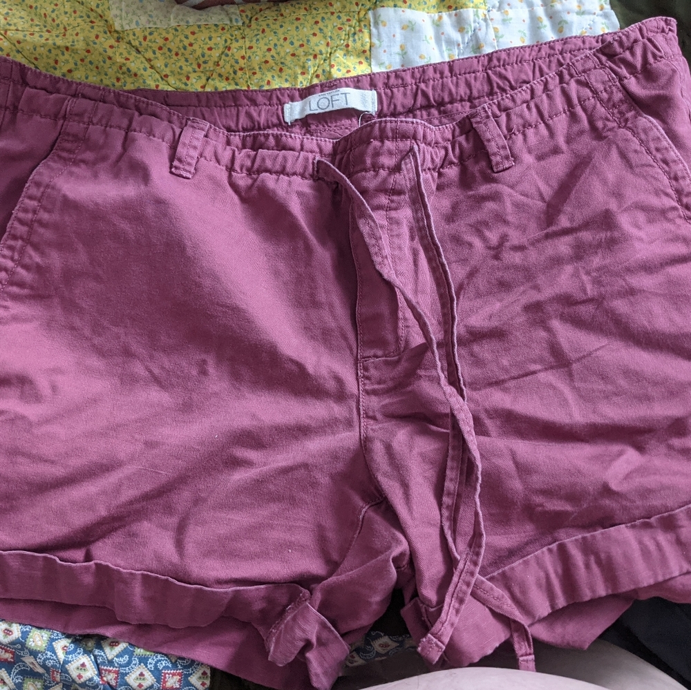 Loft linen blend shorts size 10